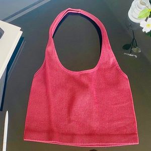 Open Back Athletic Halter Top